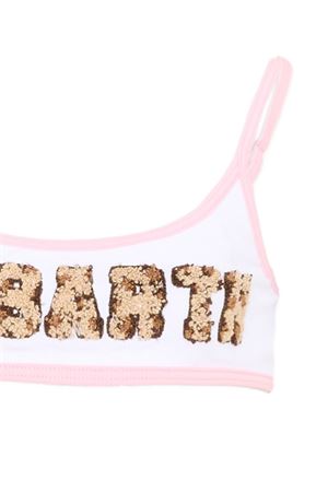 costume da bagno per bambina bianco e rosa SAINT BARTH KIDS | JAI000203209L